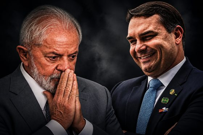 LULA ENTRA EM PÂNICO: Pesquisa já aponta Flávio Bolsonaro à frente de Lula no 2º turno