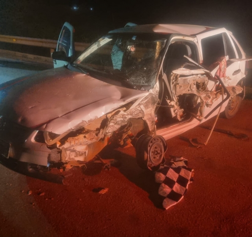 Jovem fica ferido após capotamento na BR-163 em Guarantã do Norte