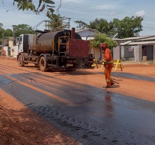 Prefeitura inicia pavimentação asfáltica no bairro Liberdade e pede colaboração dos moradores