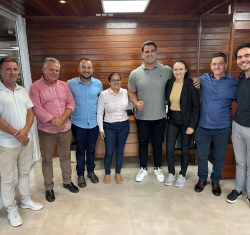 Prefeito Casciano e comitiva municipal apresentam demandas esportivas à SECEL em busca de investimentos para Novo Mundo