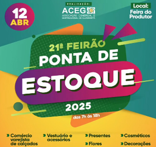 21º Feirão Ponta de Estoque acontece neste sábado com descontos imperdíveis