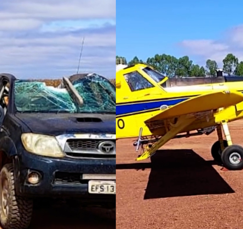  TRAGÉDIA EM FAZENDA: Acidente entre avião agrícola e Hilux mata funcionário de 33 anos em Porto dos Gaúchos