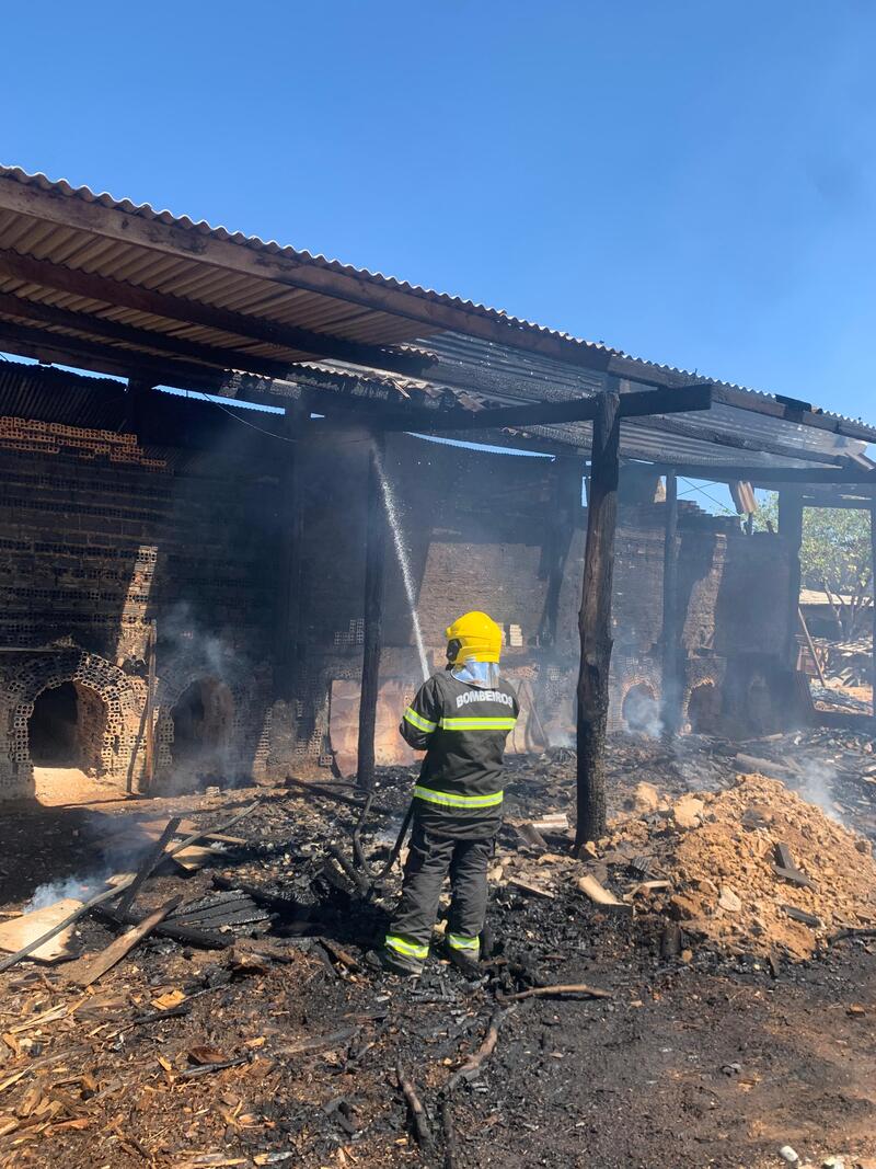 Incêndio atinge fábrica de tijolos em Guarantã do Norte; ninguém ficou ferido