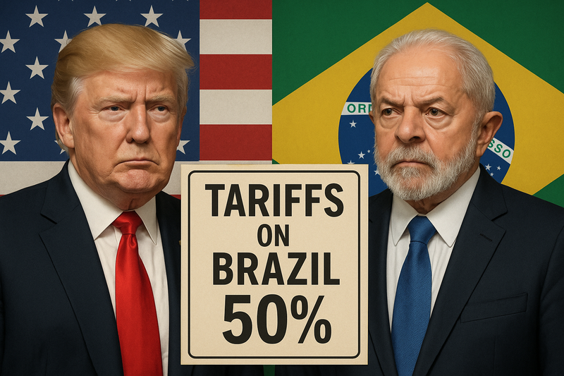 Trump impõe tarifaço de 50% sobre produtos brasileiros e eleva pressão interna sobre Lula