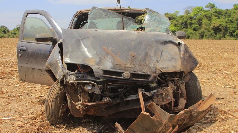 Motorista de Guarantã do Norte sobrevive a capotamento na MT-419 em Novo Mundo