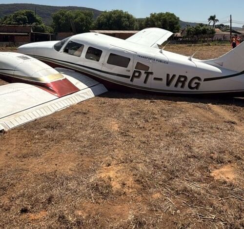 Vídeo mostra momento em que avião com pane pousa com deputado