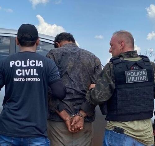 Polícias Civil e Militar prendem autor de feminicídio e homicídio de casal em Marcelândia