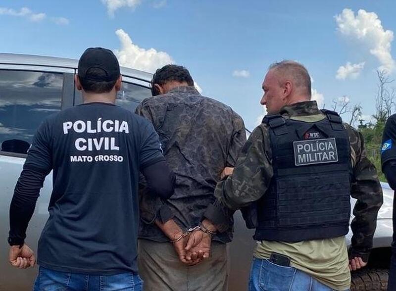 Polícias Civil e Militar prendem autor de feminicídio e homicídio de casal em Marcelândia