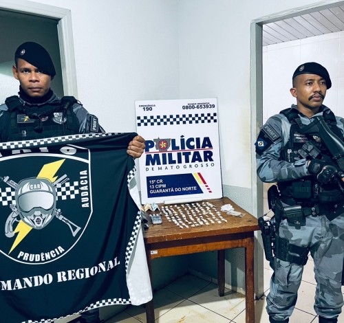 Polícia Militar de Guarantã do Norte Prende Suspeito de Tráfico de Drogas no Bairro Industrial
