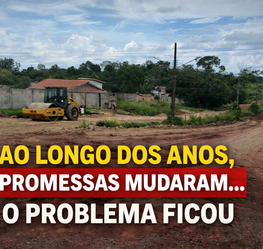 Ao longo dos anos, promessas mudaram… o problema ficou.