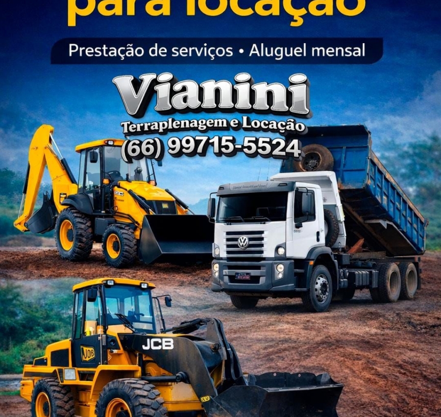 Vianini Terraplenagens e Locação oferece serviços rápidos e profissionais em Guarantã do Norte