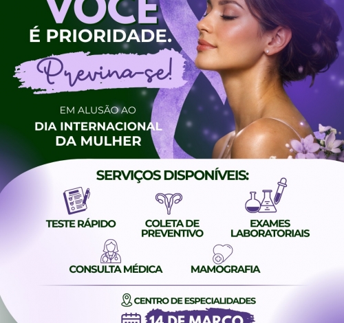 Prefeitura de Guarantã do Norte promove ação especial de saúde para mulheres neste sábado