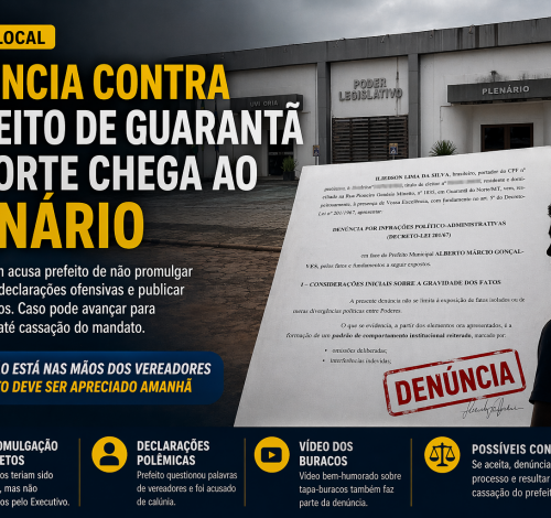 Denúncia contra prefeito deve ser apresentada na Câmara de Guarantã do Norte