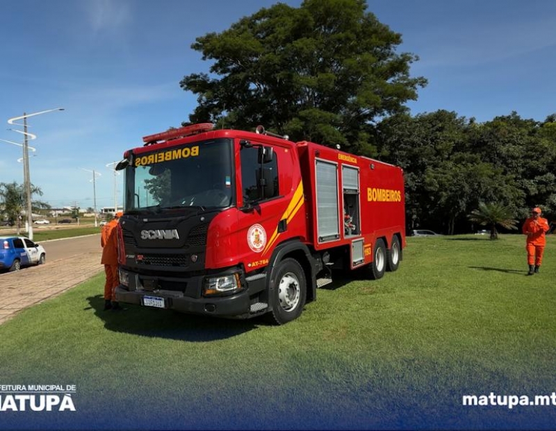 Bombeiros de Matupá recebem caminhão de mais de R$ 2,5 milhões e reforçam atuação no município