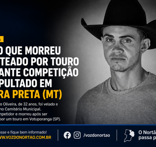 Peão que morreu pisoteado por touro é sepultado em Pedra Preta