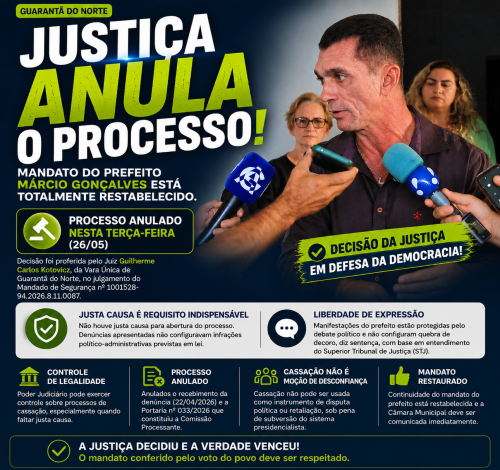 Processo de cassação é anulado pela Justiça em Guarantã do Norte