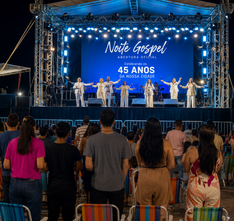 Noite Gospel abre comemorações dos 45 anos de Guarantã do Norte com fé, união e presença das famílias