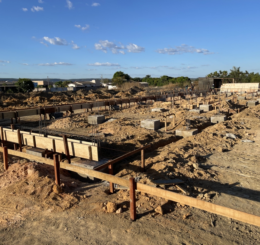 Obras da nova creche do Jardim Araguaia 3 avançam em Guarantã do Norte