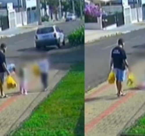 Pai é flagrado chutando filha de três anos e passa a ser investigado pela polícia do Paraná